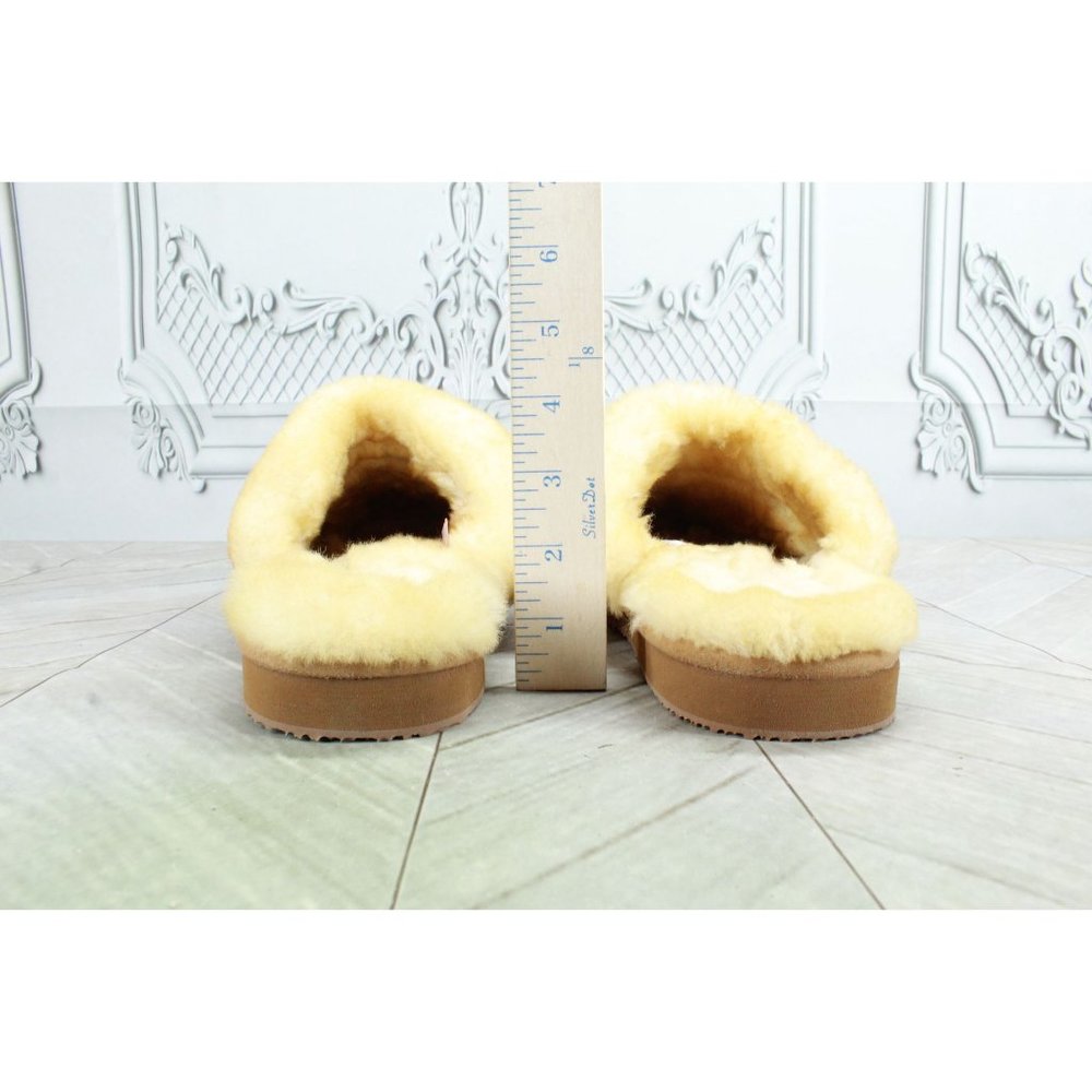 LL Bean Brown Suede Wicked Good Shearling-Lined Slides Slippers Size 9 M - Picture 8 of 9